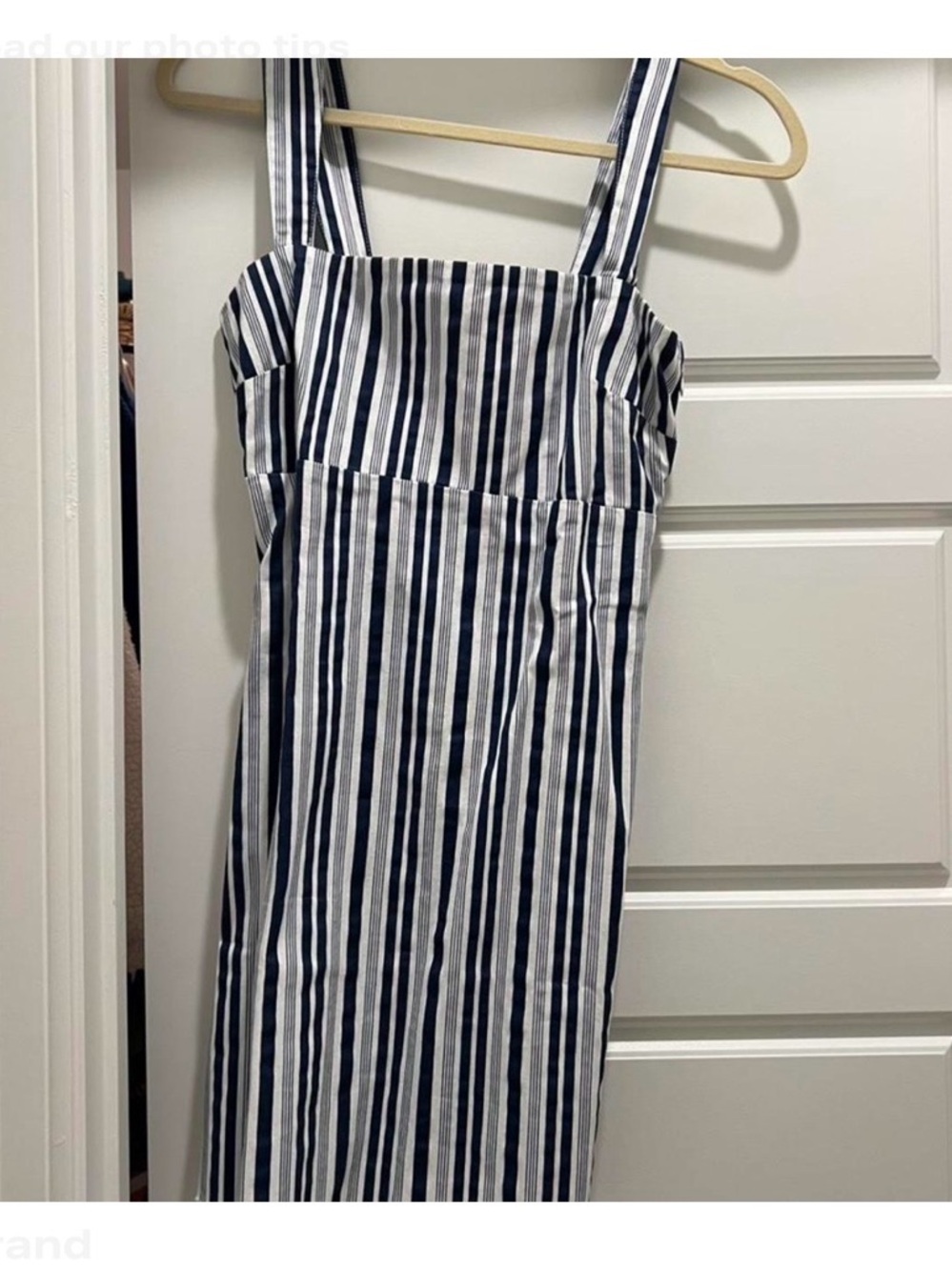 Striped Navy and White Sundress